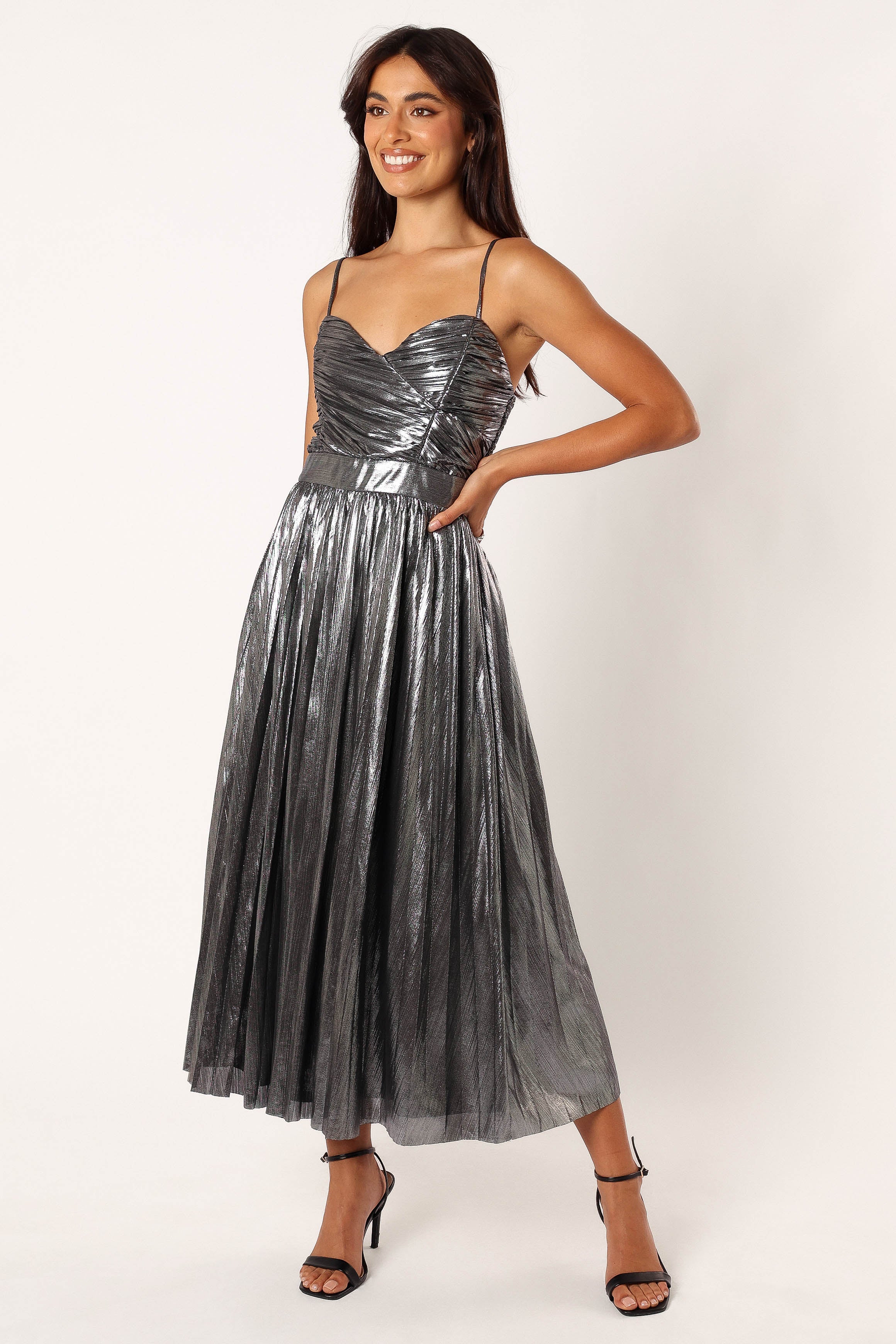 Gaia Maxi Dress Silver