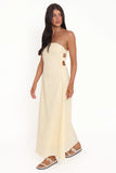 Cyrus Strapless Maxi Dress Butter Yellow
