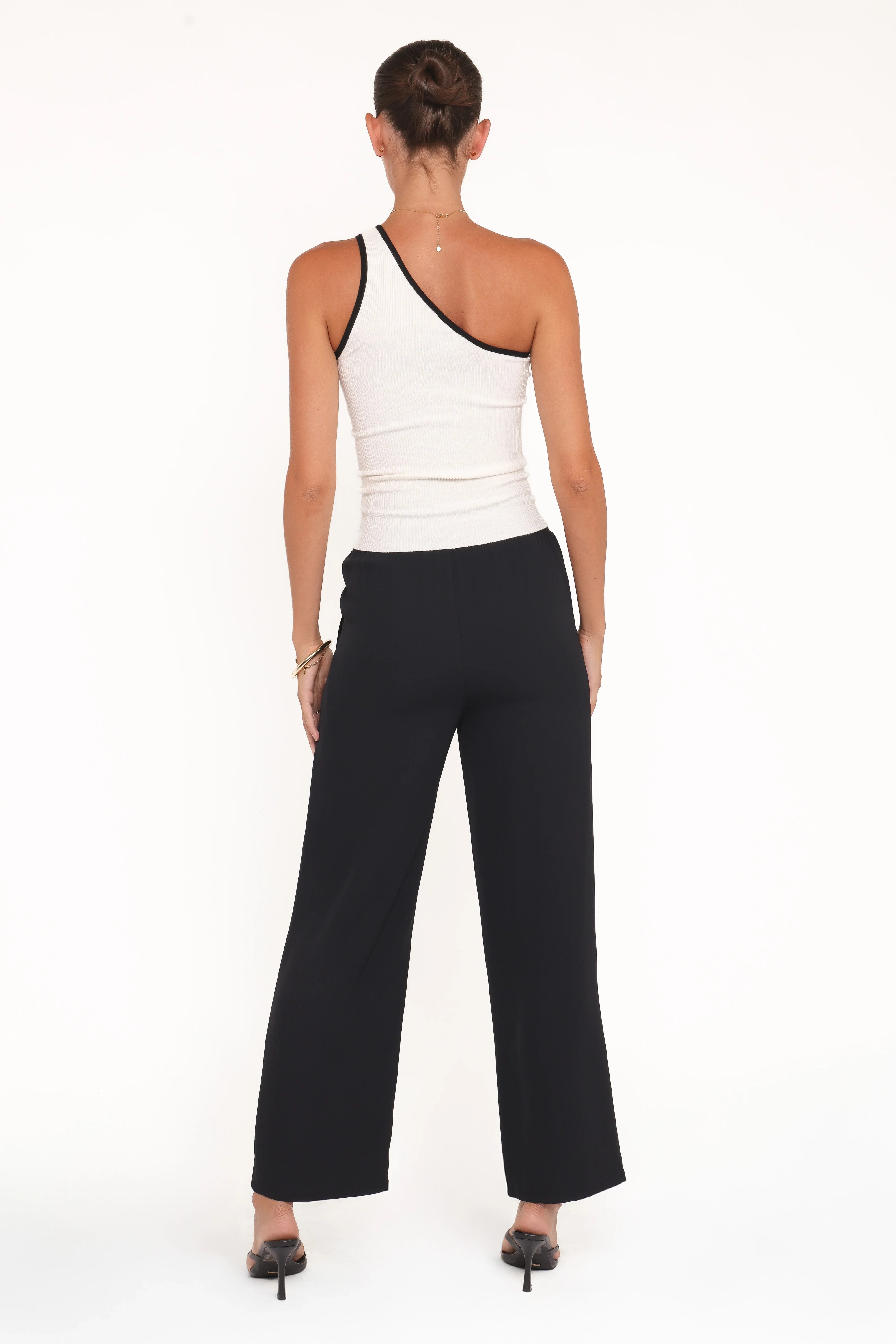 Clark Crepe Wide Leg Pant Black