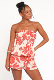 Luna Short Set Red Floral