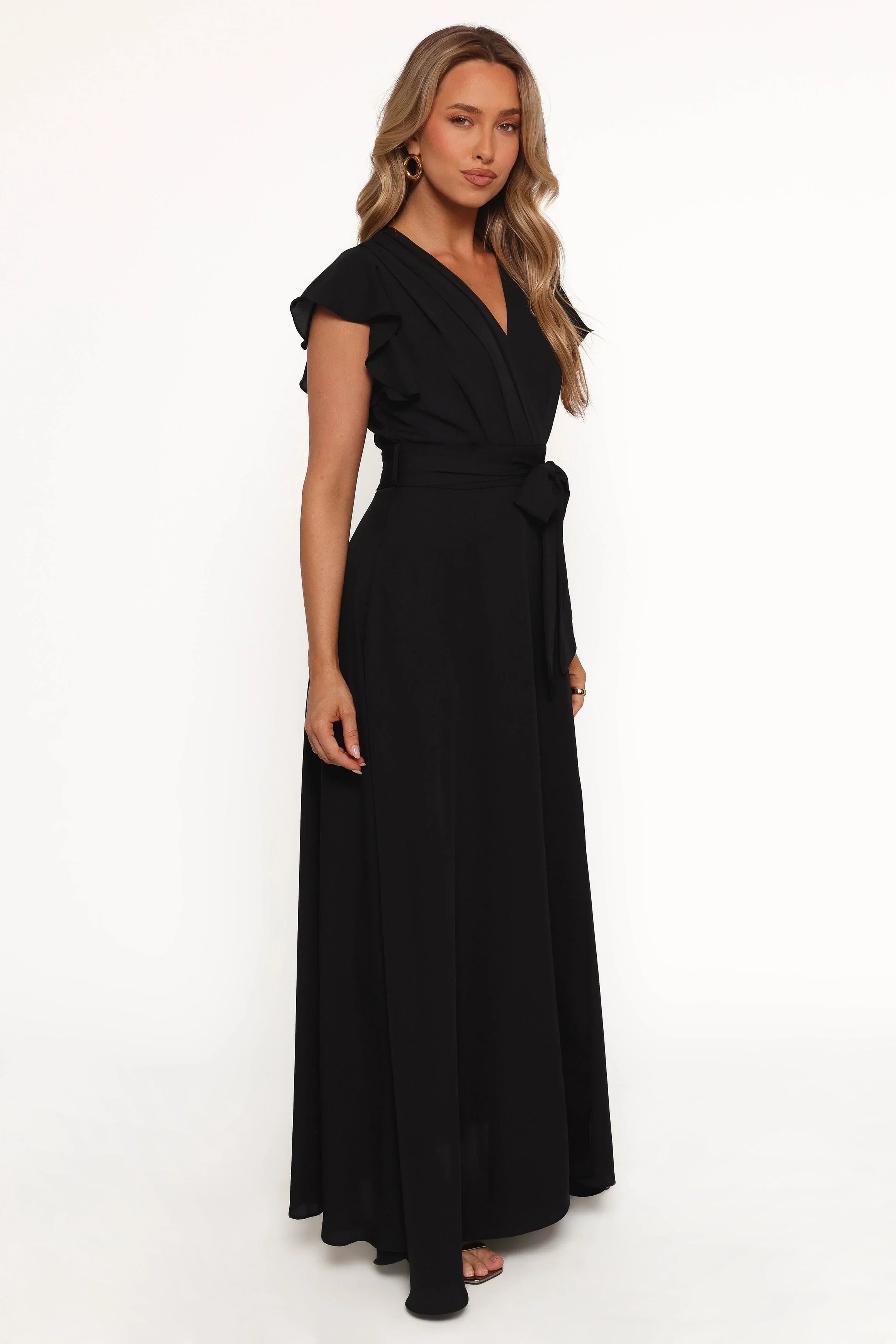Maverick Wrap Maxi Dress Black