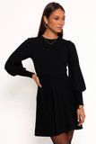 Gigi Long Sleeve Mini Dress Black