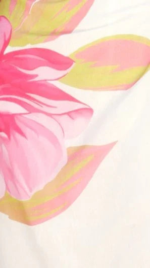 Maisy Shoulder Tie Midi Dress Pink Green