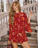 Lovers Edit Printed Chiffon Romper