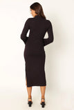 Astor Long Sleeve Midi Dress Plum