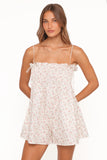 Liora Romper Peach Ditsy Floral