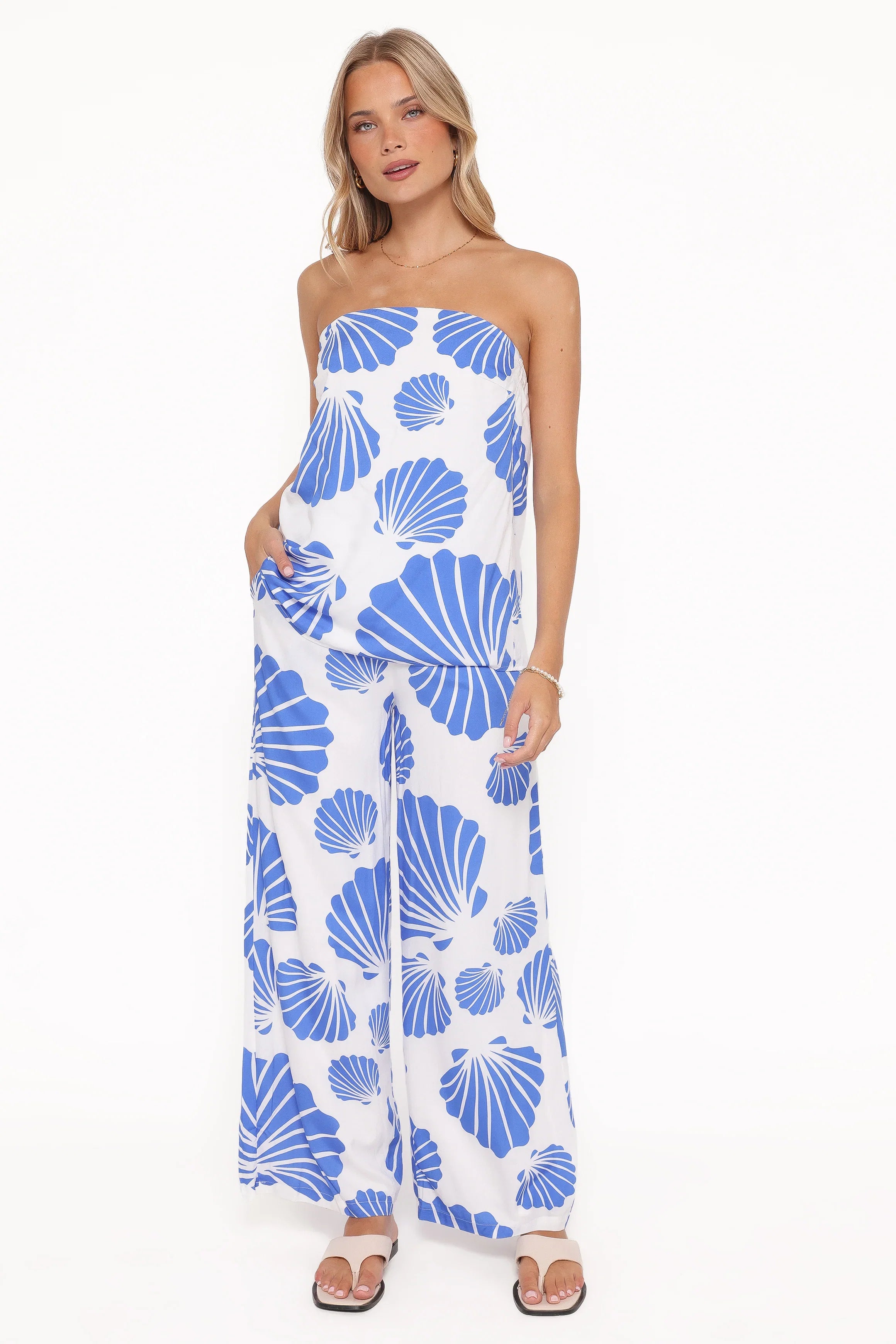 Kristy Pant Set Blue Shell