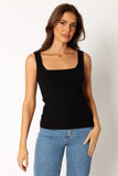 Vicki Rib Tank Black