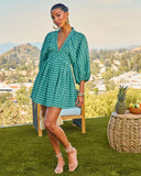 Alyasia Gingham Print Mini Dress
