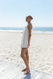 Calliope Mini Dress White Tan