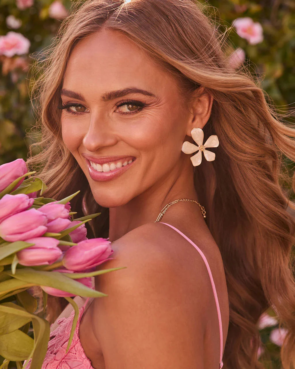 Almost Bloom Flower Stud Earrings
