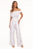 Adams Fitted Pant Purple Floral