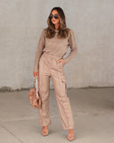 Quinn Classic Pointelle Sleeve Sweater