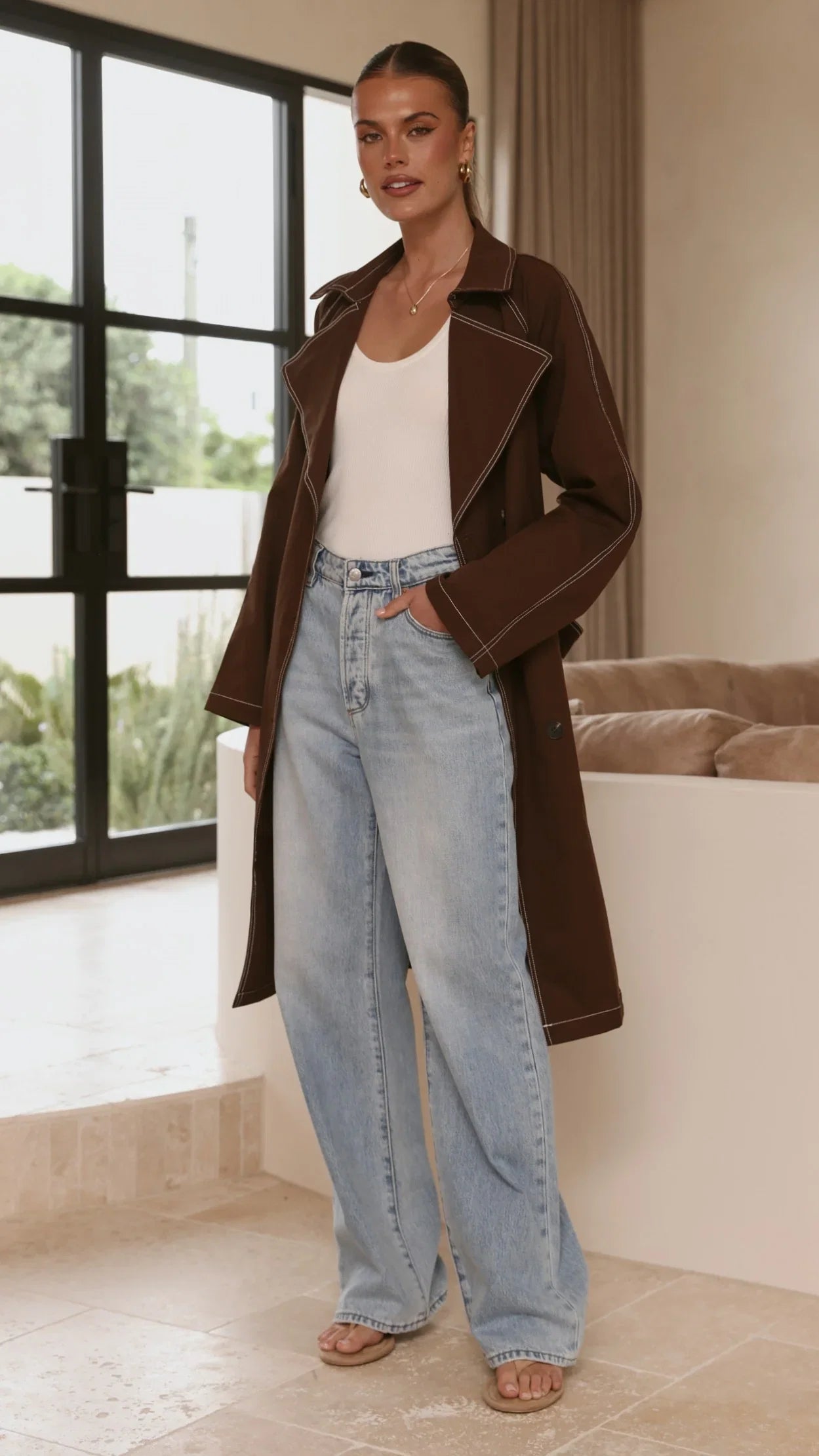 Cora Trench Coat Brown