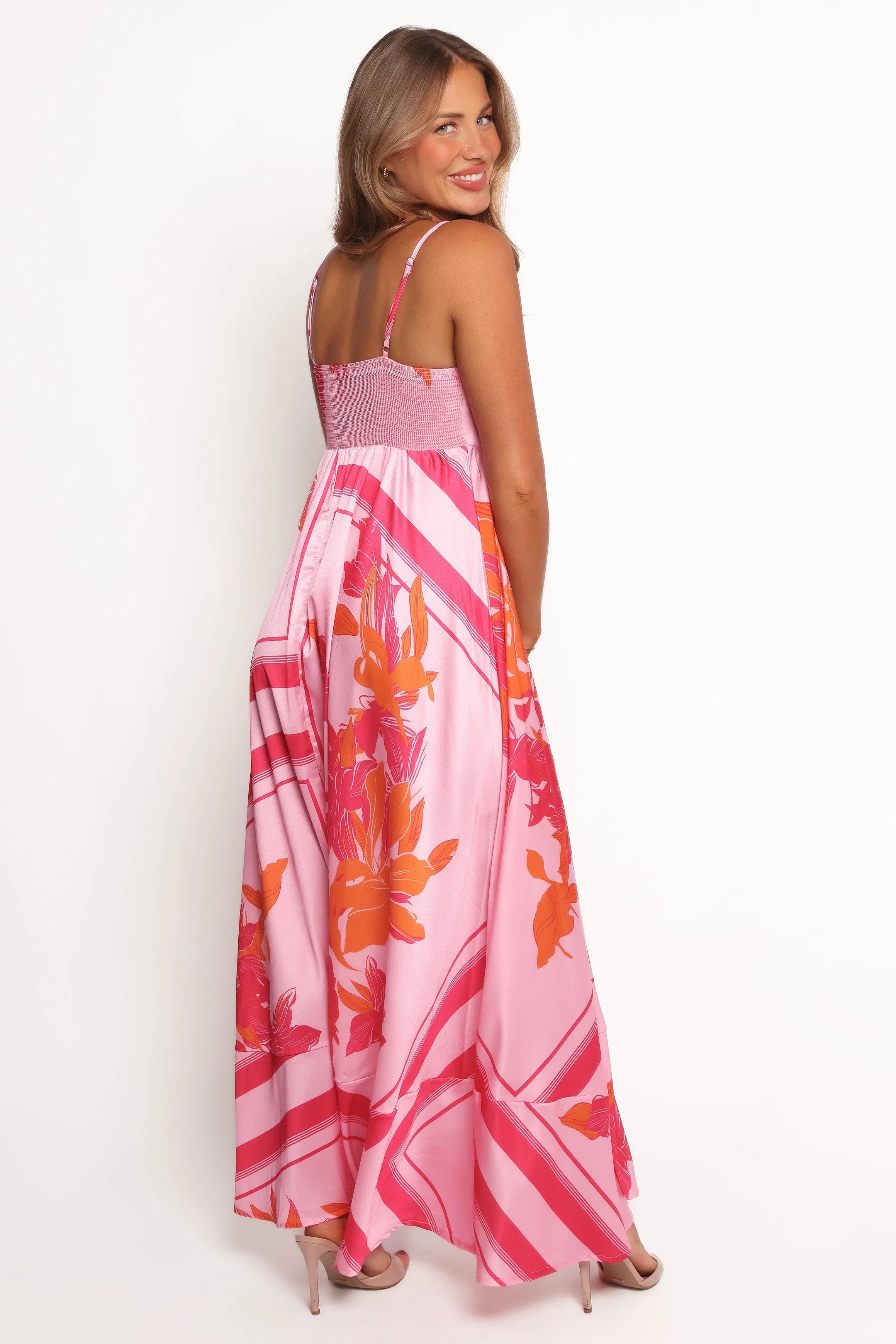 Elanor Maxi Dress Pink Orange