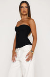 Pinky Promise Strapless Bustier Black