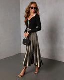 Sunday Nine Striped Twofer Midi Dress