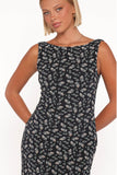 Brissa Maxi Dress Black Floral