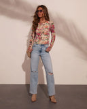 Honey Daze Floral Mesh Top