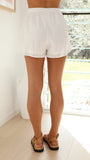 Iveena Top and Shorts Set White