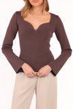 Trinity Long Sleeve Top Chocolate Brown