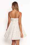 Indira Mini Dress Ivory Blue Floral