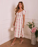 Rose Bound Floral Midi Dress