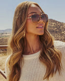 Berlin Ombre Oversized Aviator Sunglasses