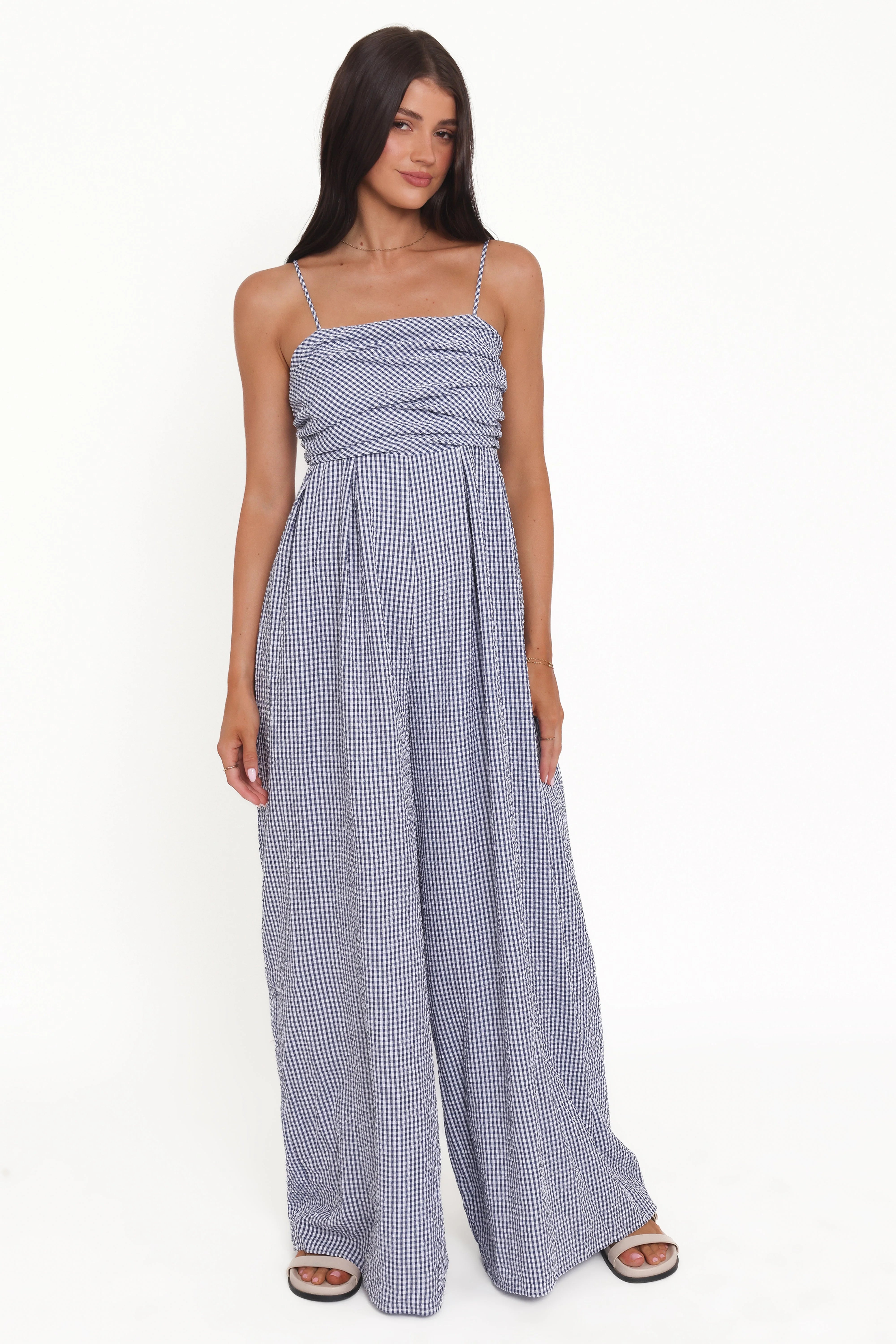 Pricilla Jumpsuit Blue Gingham
