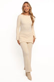 Beeba Ribbed Knit Pants Cream
