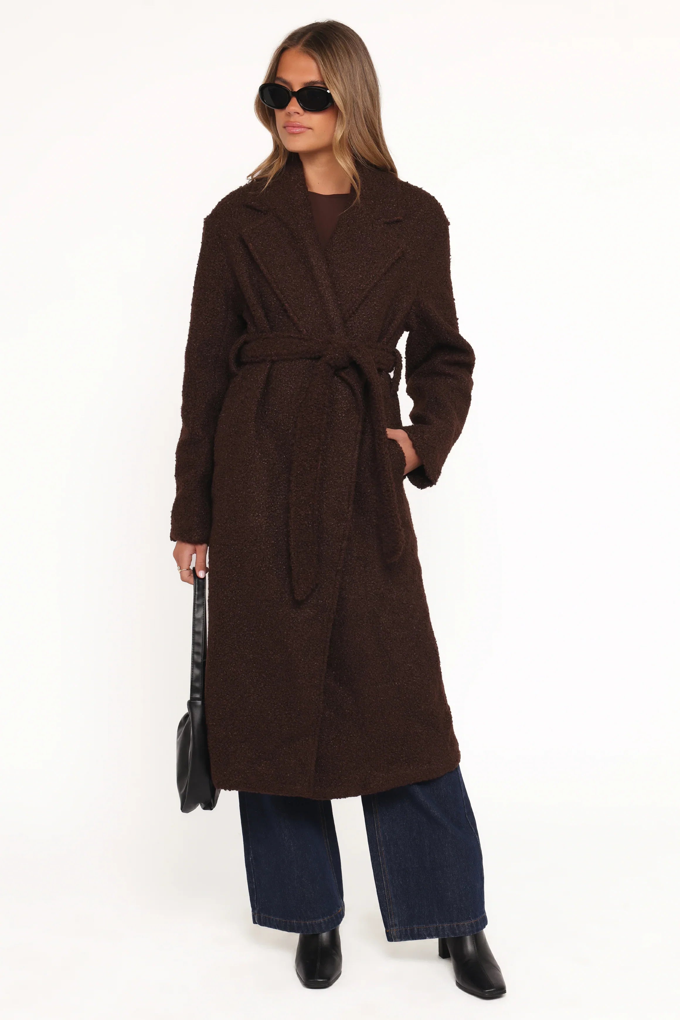 Goodie Shearling Coat Chocolate