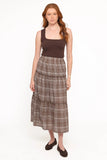 Campbell Tiered Maxi Skirt Juno Check