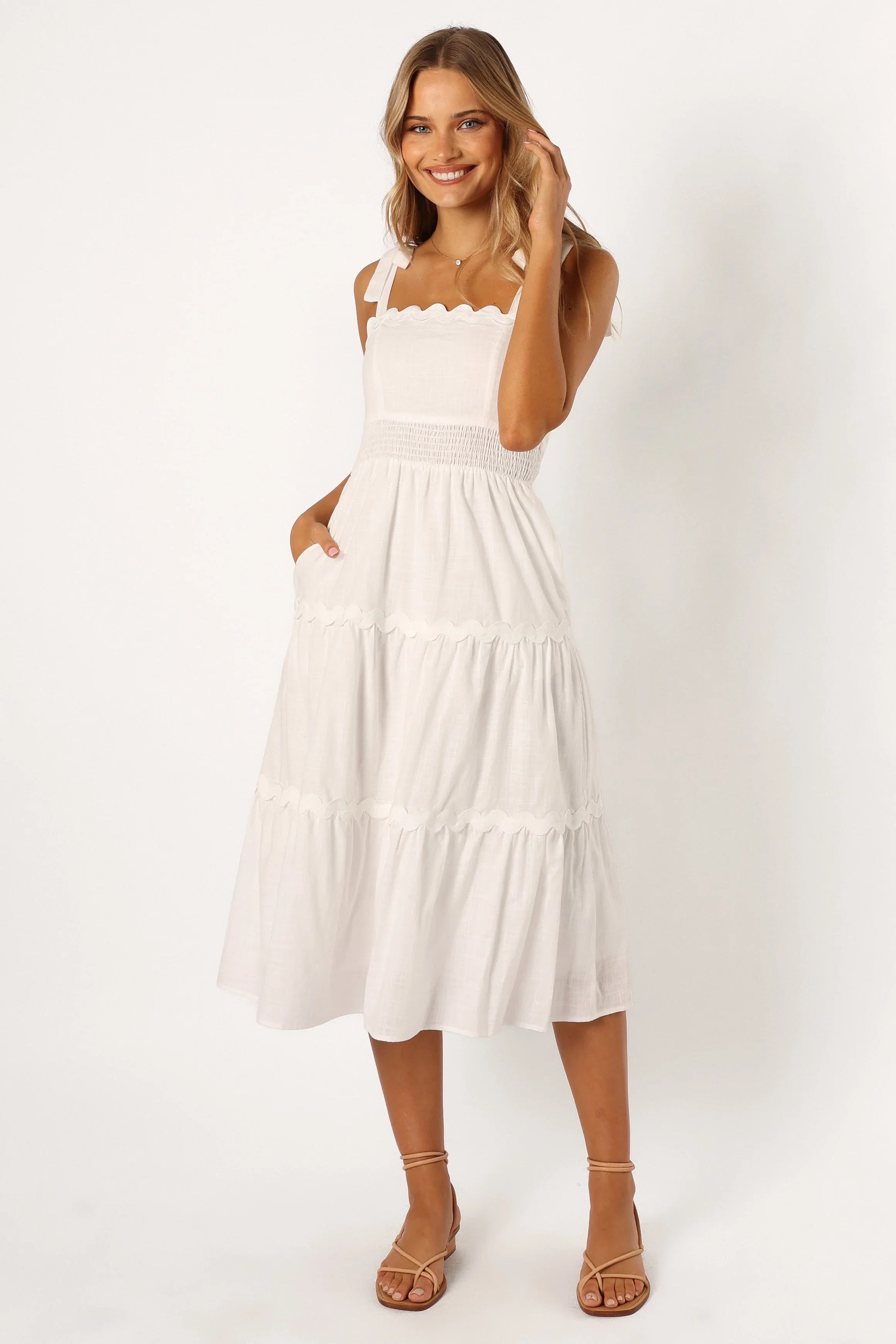 Urmi Midi Dress White