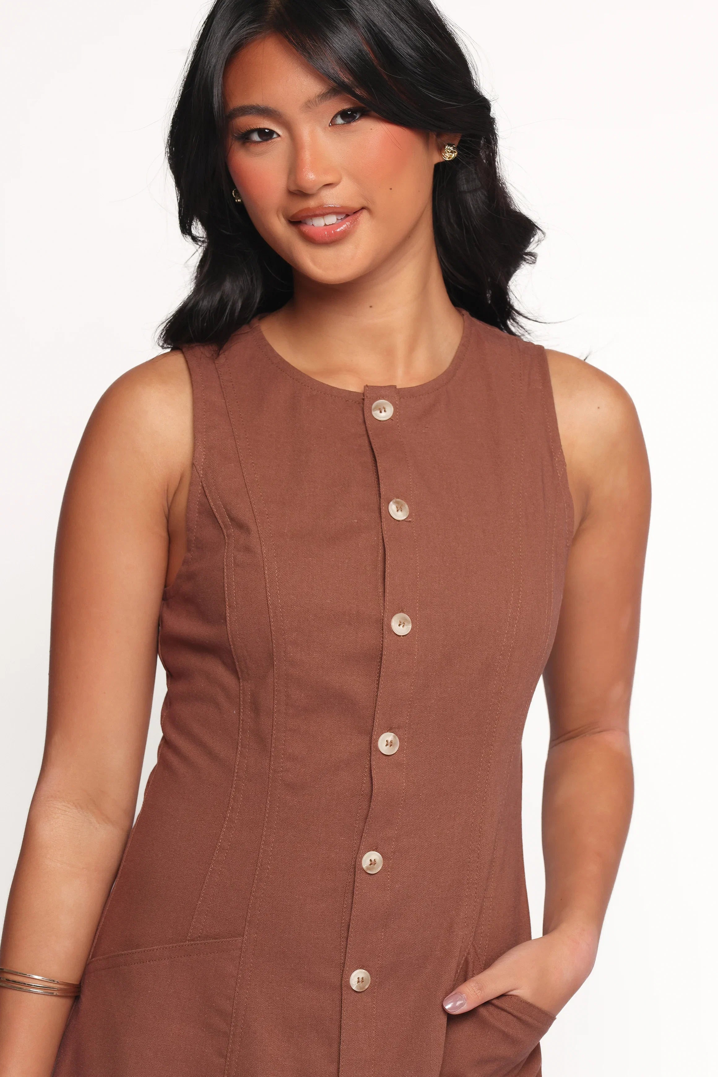 Kingsley Midi Dress Chocolate