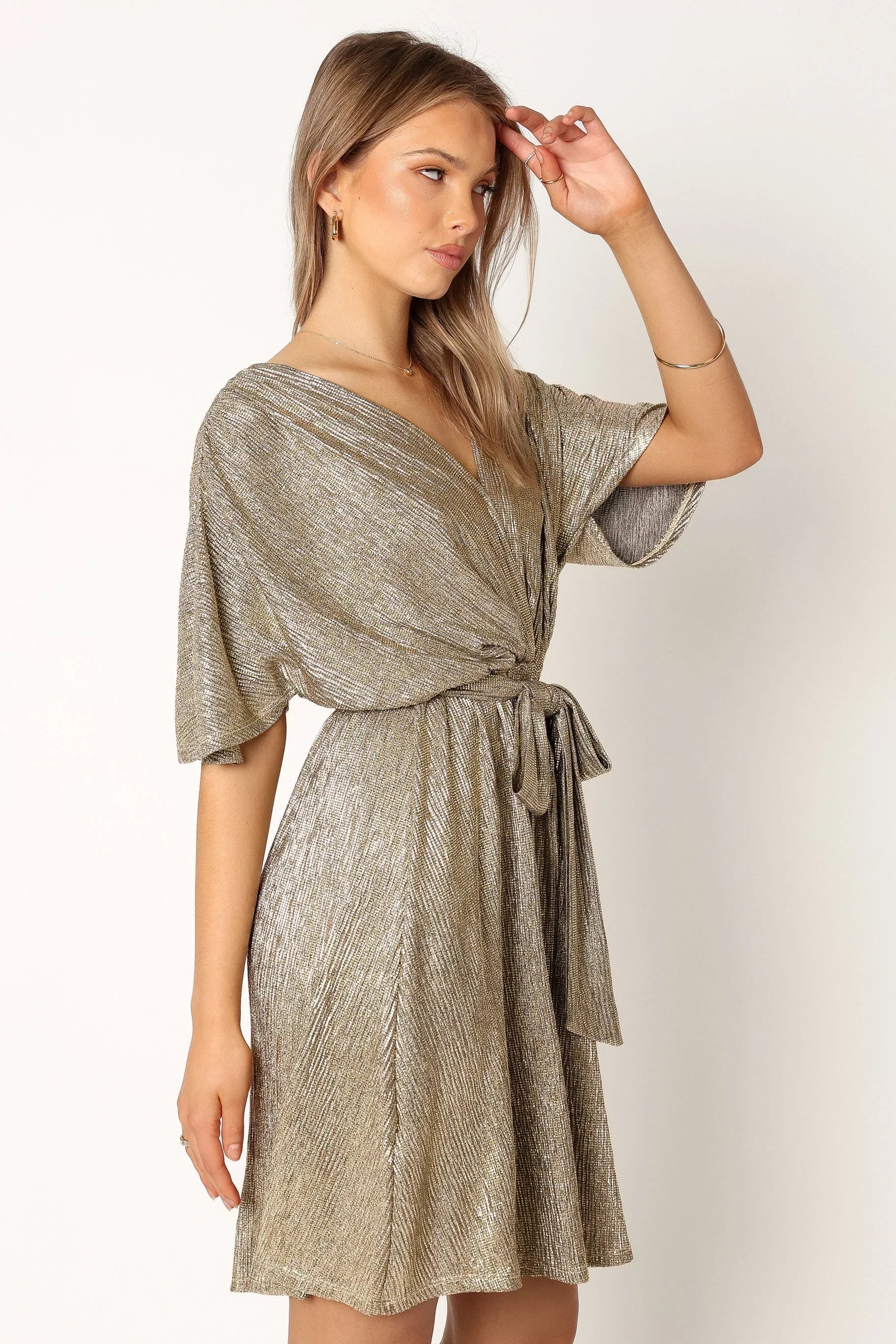 Vivid Mini Dress Gold