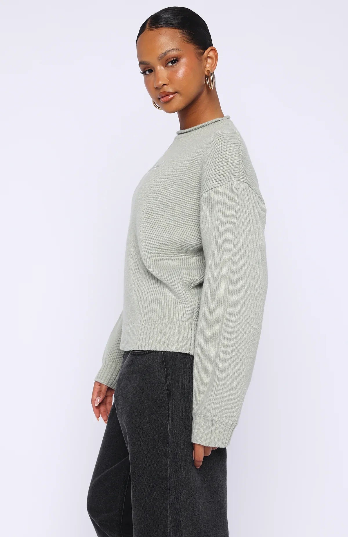 Snow Dreams Knit Sweater Sage
