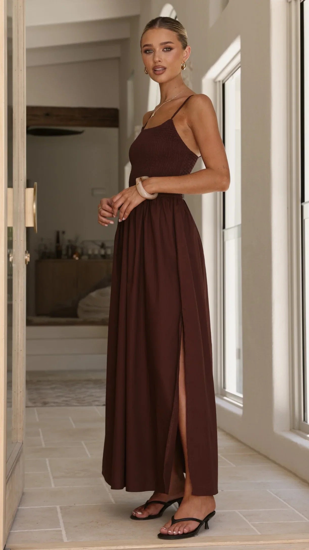 Gena Maxi Dress Chocolate