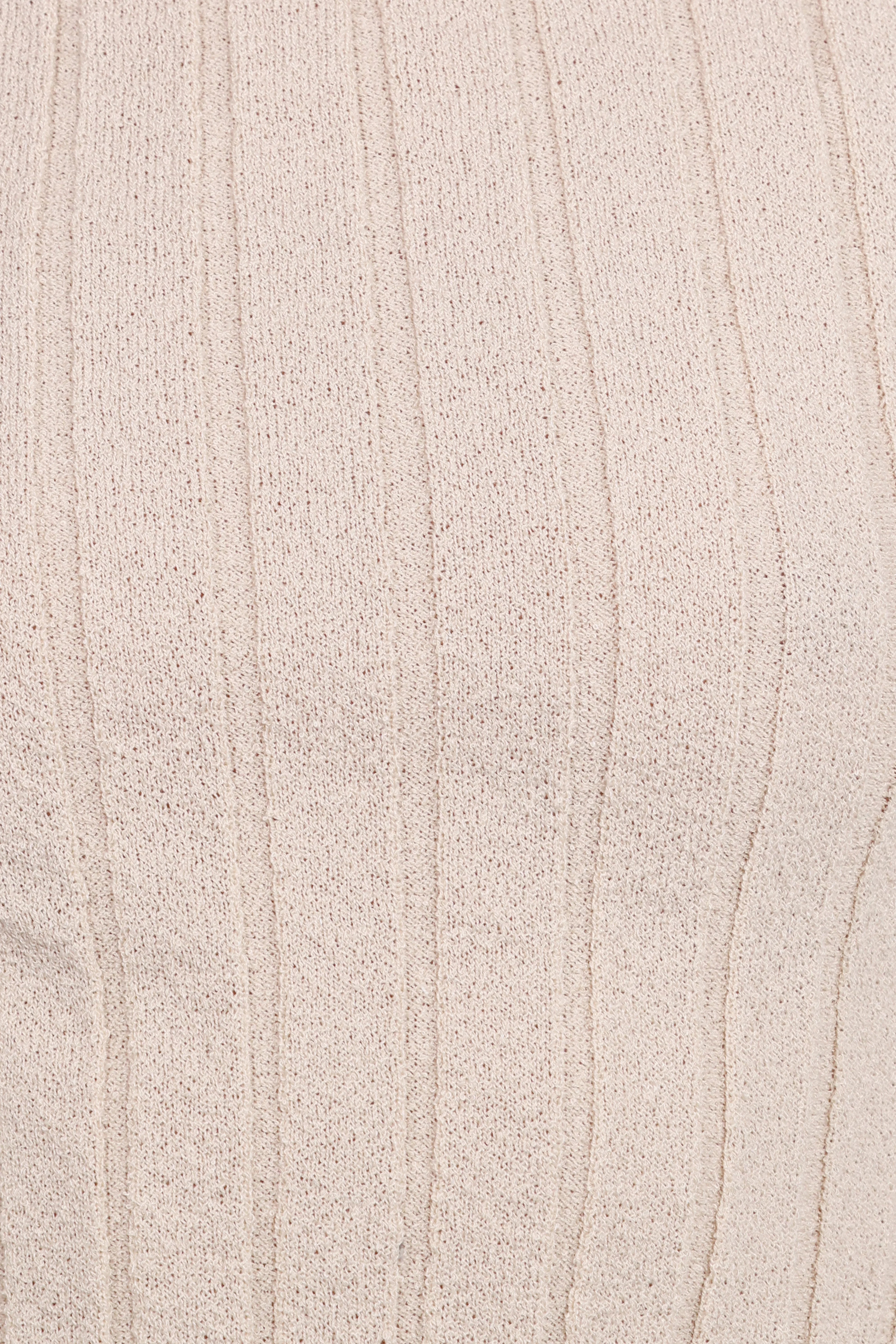 Brodie Wide Rib Knit Top Beige