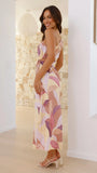 Lana Maxi Dress Pink Purple Floral
