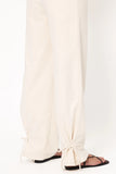 Asher Tie Detail Tapered Leg Pants Cream