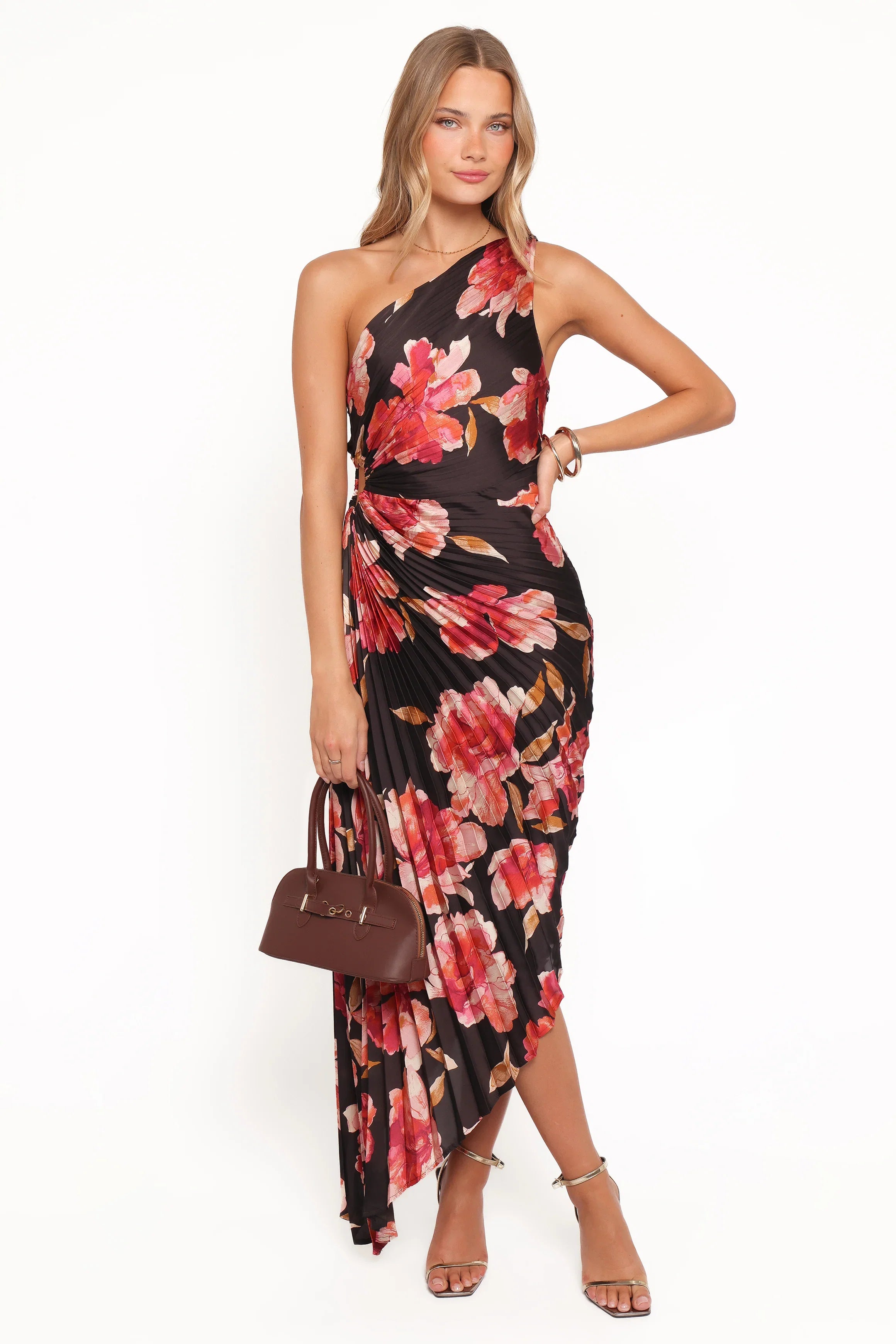 Kleo One Shoulder Maxi Dress Midnight Orchid
