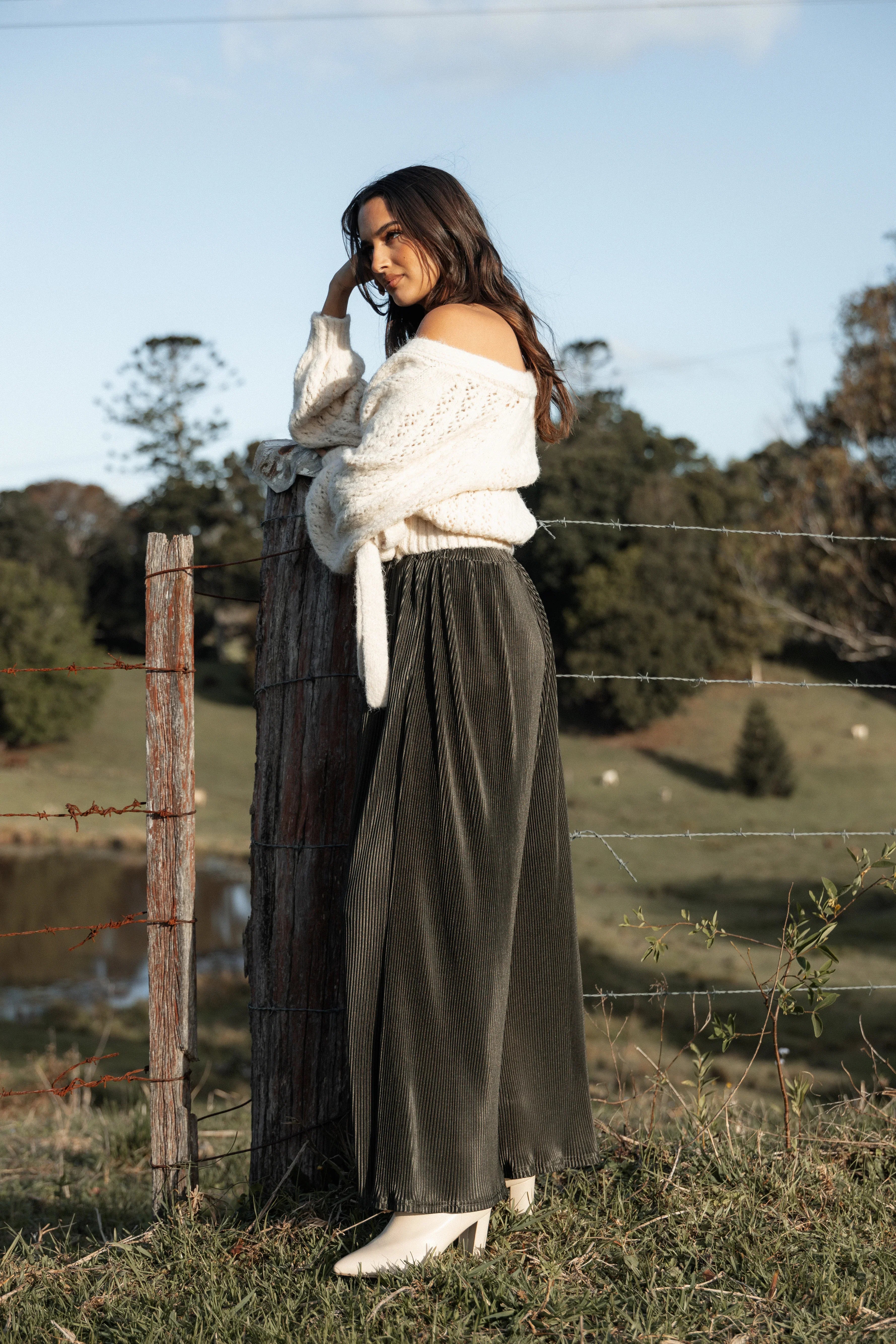 Leria Wide Pant Olive