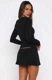 Hard To Please Low Rise Mini Skort Black