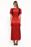 Lomandra Maxi Dress Red Jacquard