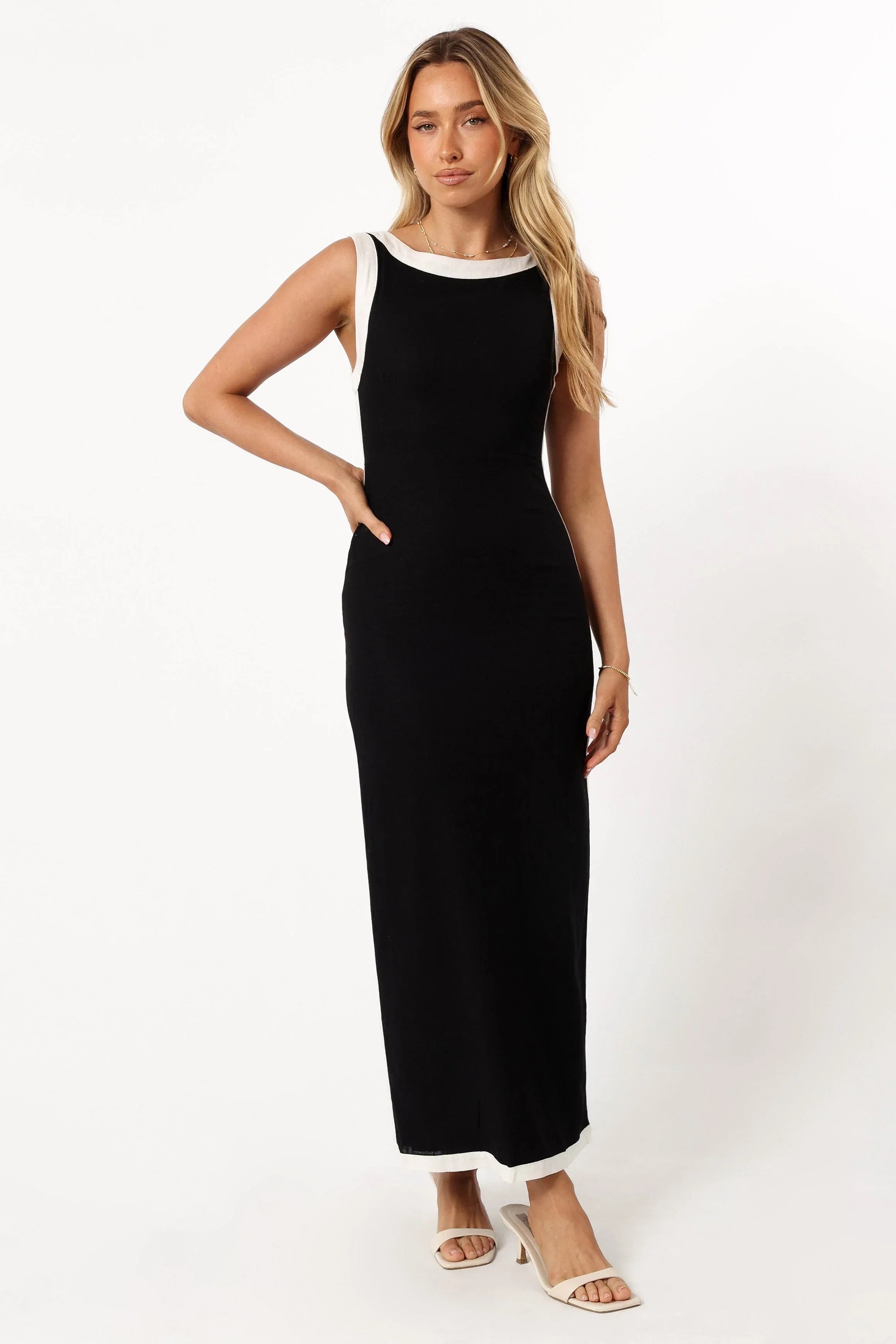 Esme Maxi Dress Black White