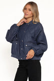 Keah Quilted Jacket Navy