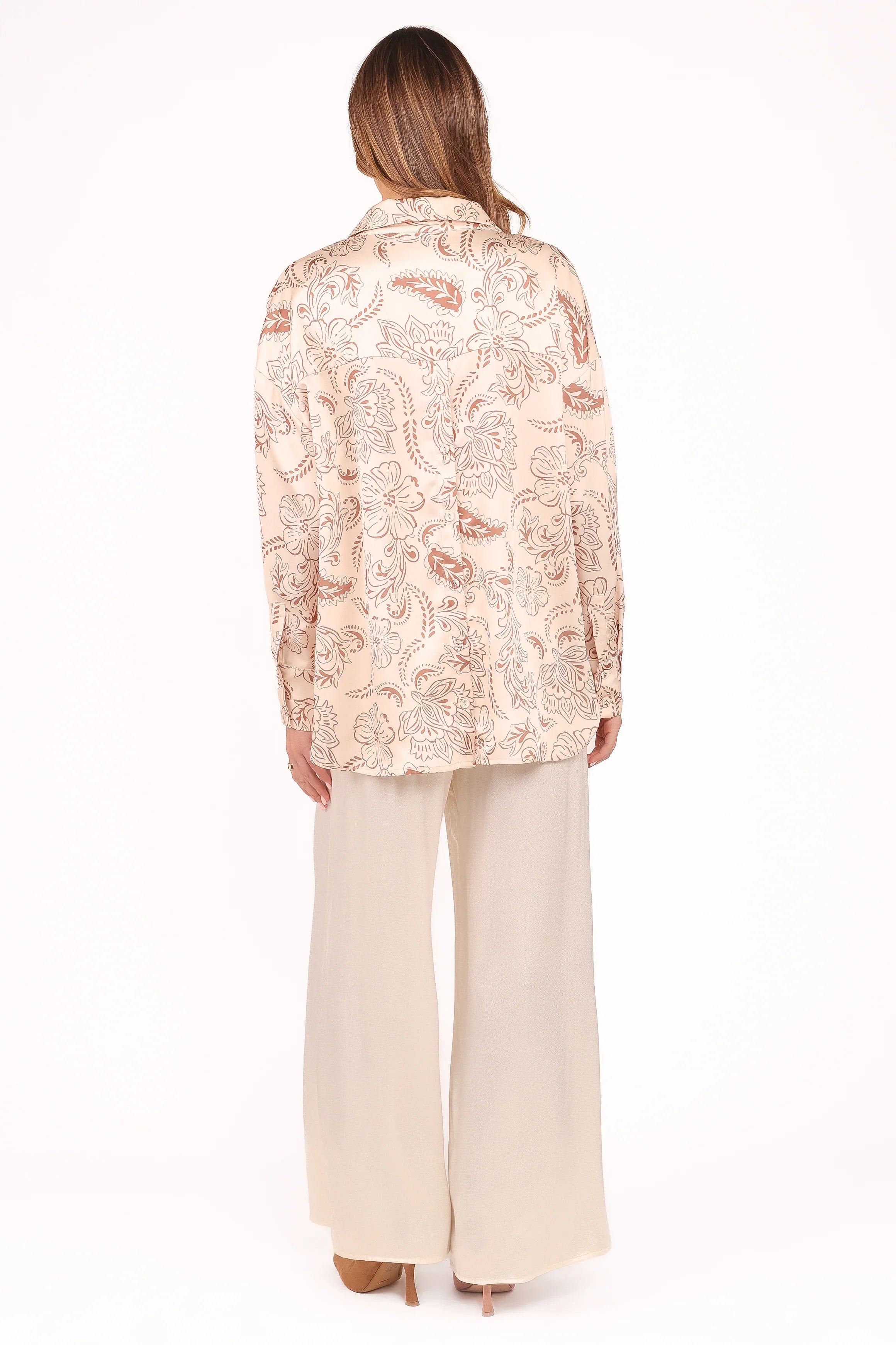 Valia Wide Leg Pant Cream
