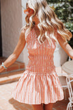 Leabrook Mini Dress Peach Stripe