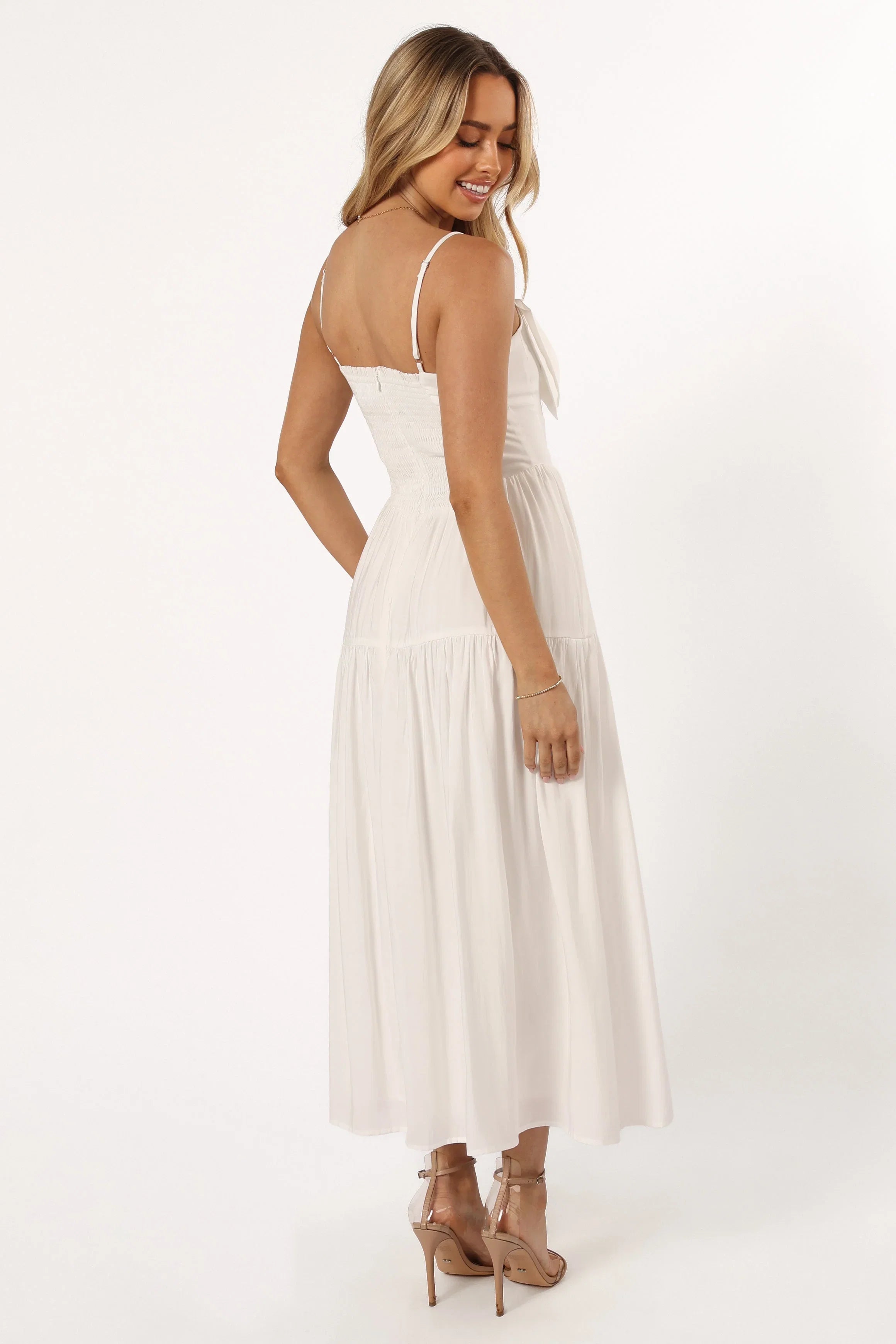 Maeve Midi Bow Dress Ivory