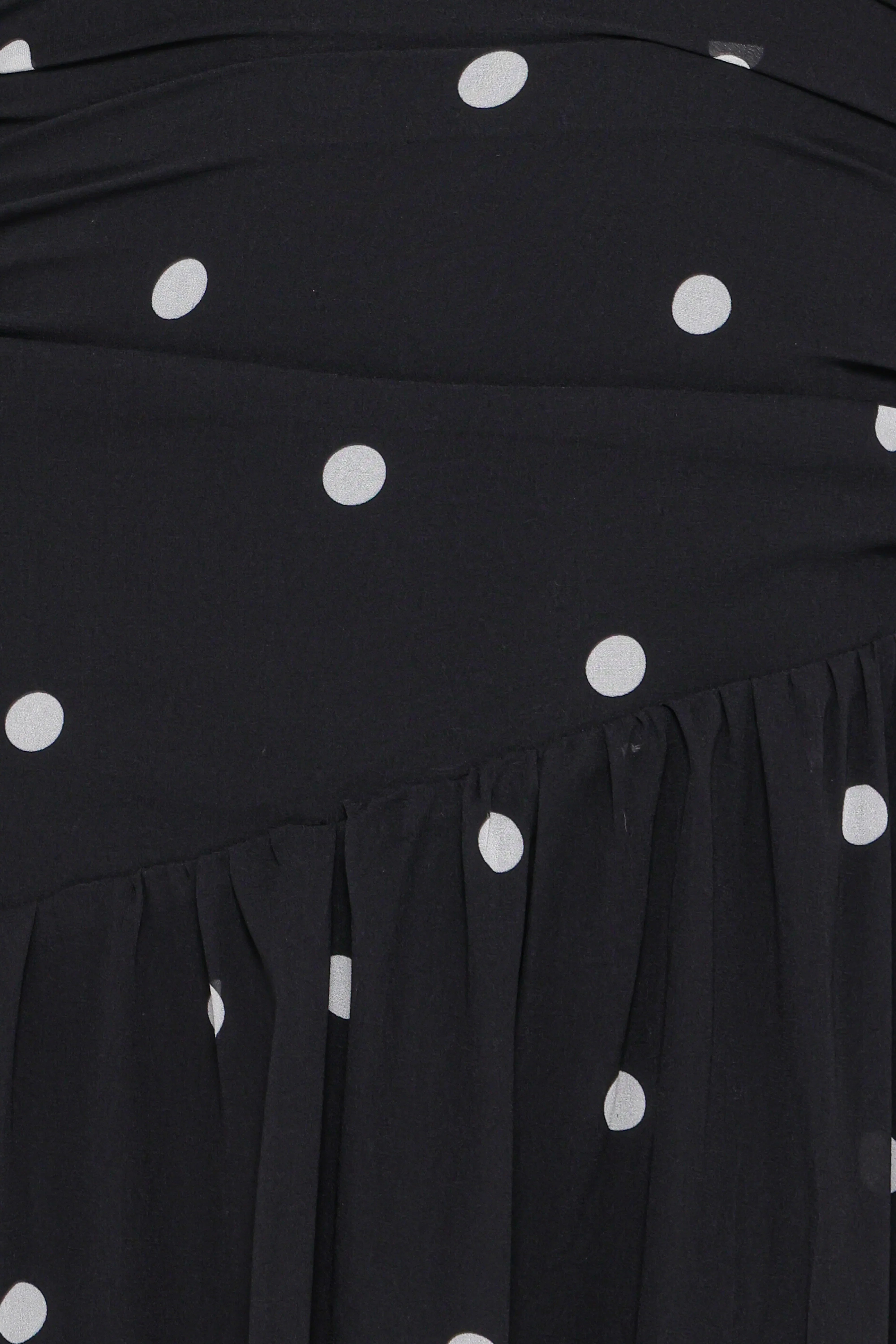 Levine Maxi Dress Black Polka Dot